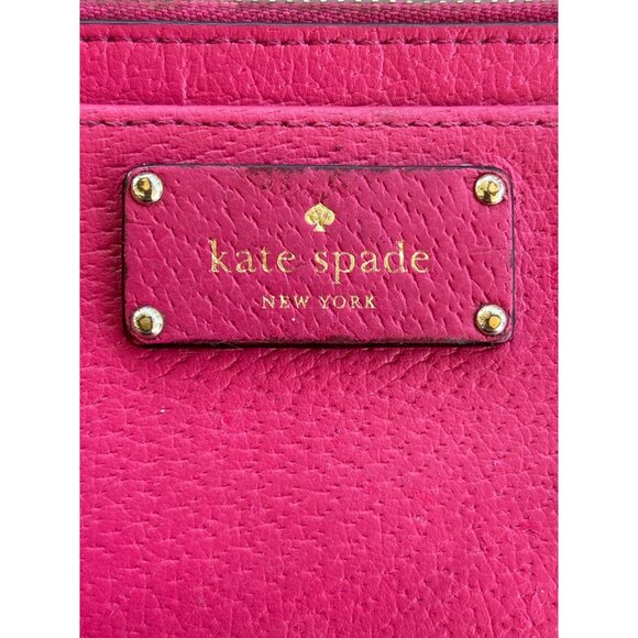 Kate Spade New York Credit Card Holder Compact Pink Leather 4.5" X 3" - Picture 4 of 5